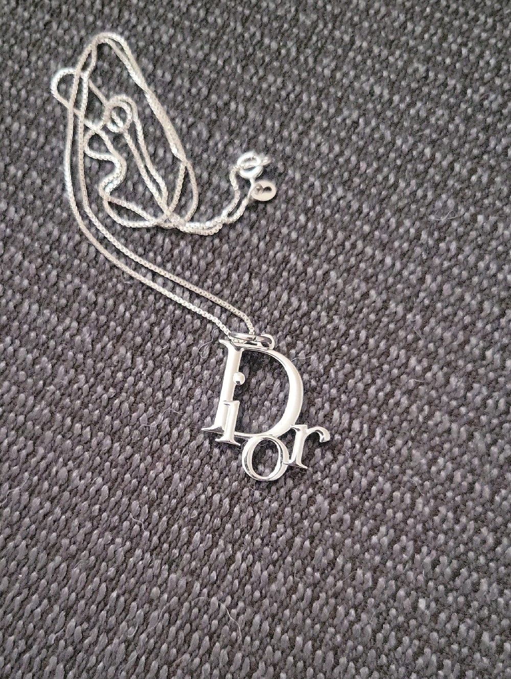 Dior Silver Letter 'D' Pendant